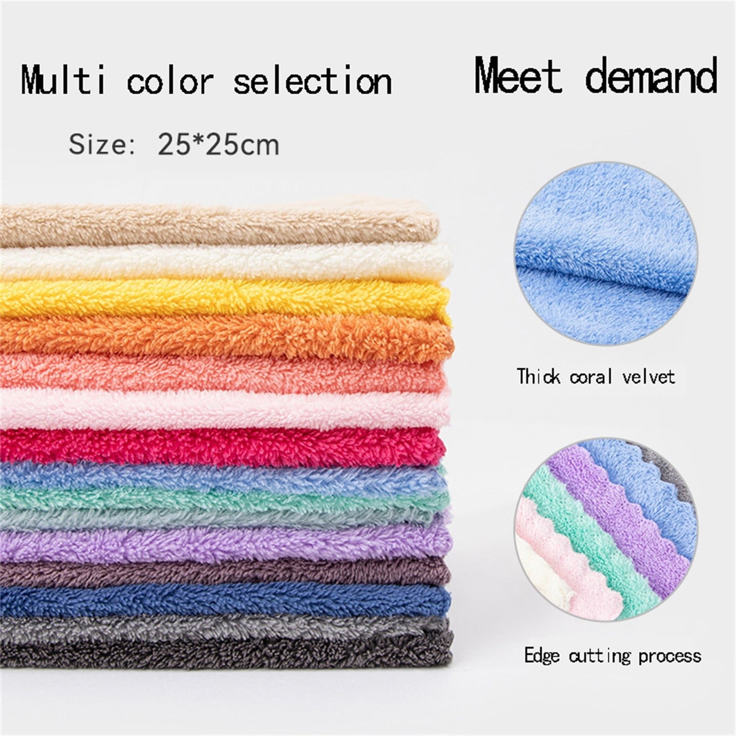 JWDX Kitchen Cleaning Supplies Clearance, 1 Pack of Fiber Cleaning Cloth Available in 4 Colors (Green/White/Yellow/Black) YEA