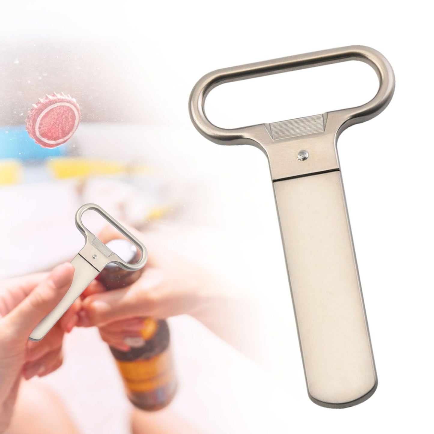 JWDX Bottle Opener Clearance, Bottle Openers Wine Cork Extractor Corkscrew Beer Corks Stainless Two Jaw Puller Used to Open Bottles E