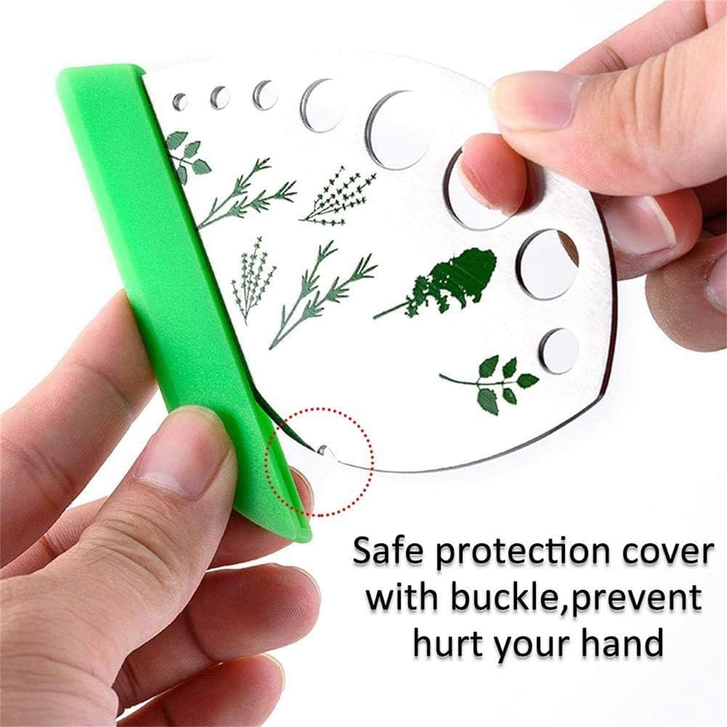 JWDX Vegetable Cutter Clearance, Herb Stripper Jiaedge Green 9 Holes Stainless Kitchen Herbs Stripping Tool Metal Herb Peeler for Collard Greens Stripper As shown