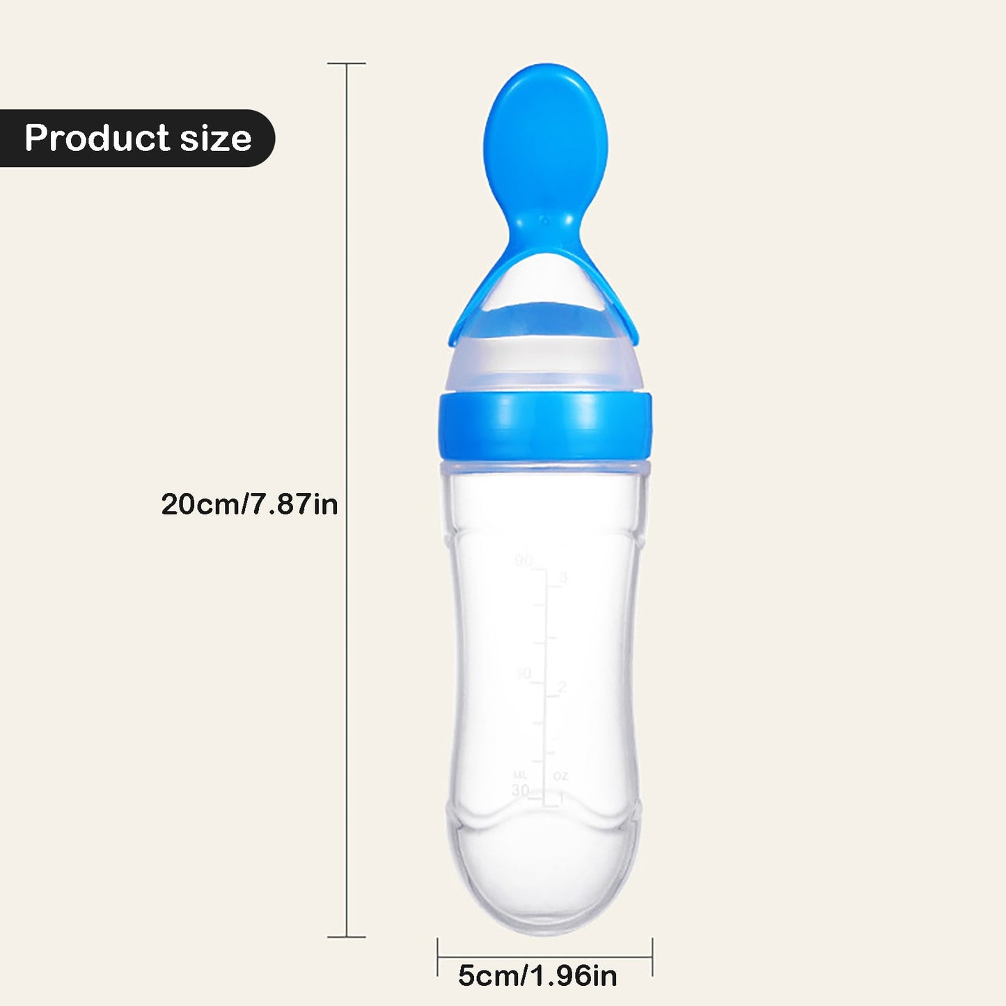 JWDX Glass and Bottle Clearance, Baby Food Feeder 4 Pack Silicone Baby Food Dispensing Spoon Wajiayon 3 Oz Feeding Spoons with Suction Cup for Boys Girl Kids Toddlers Self Feeding Bottle Spoon As shown