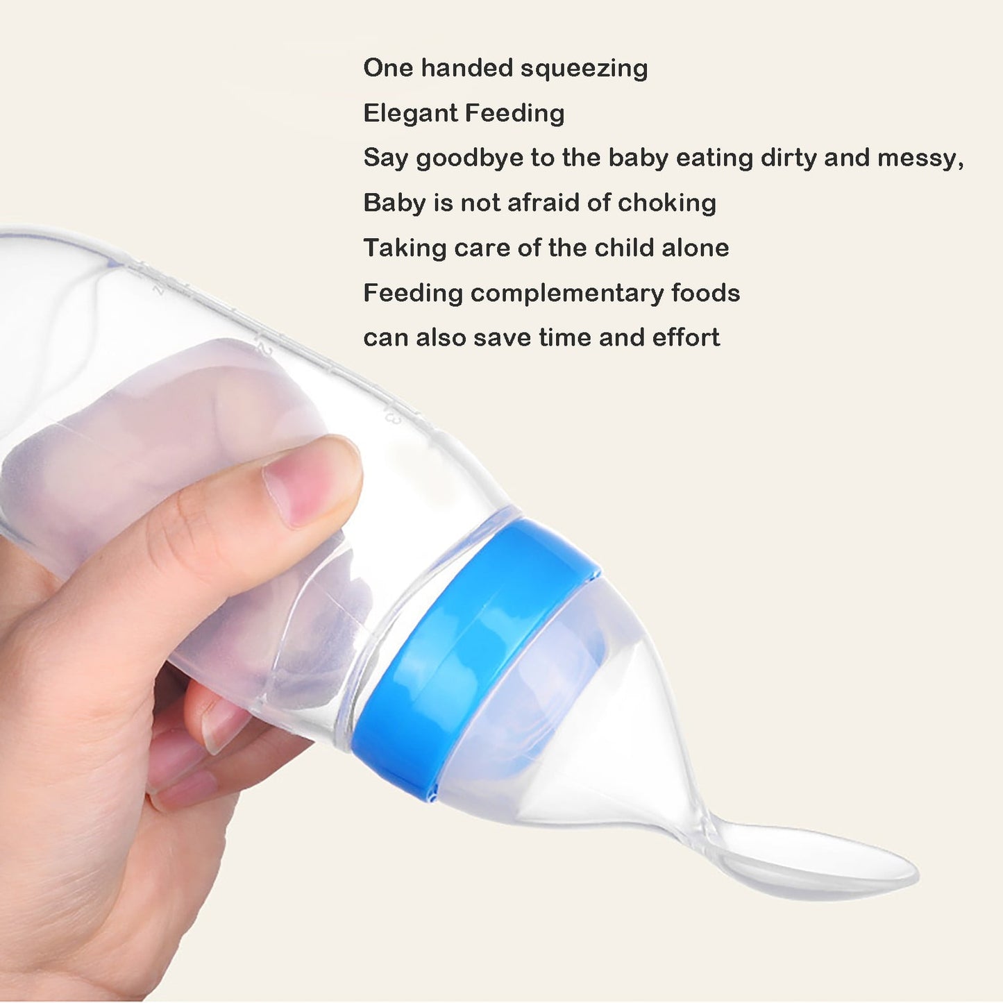 JWDX Glass and Bottle Clearance, Baby Food Feeder 4 Pack Silicone Baby Food Dispensing Spoon Wajiayon 3 Oz Feeding Spoons with Suction Cup for Boys Girl Kids Toddlers Self Feeding Bottle Spoon As shown