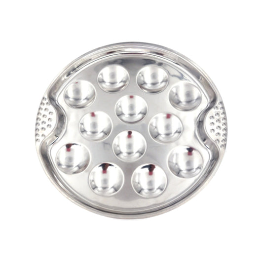 JWDX Baking Trays and Trays Clearance, Stainless Escargot Plates with 12 Compartment Holes Escargot Baking Dish Seafood Plate Dishes for Home Restaurant Hotel Kitchen As shown