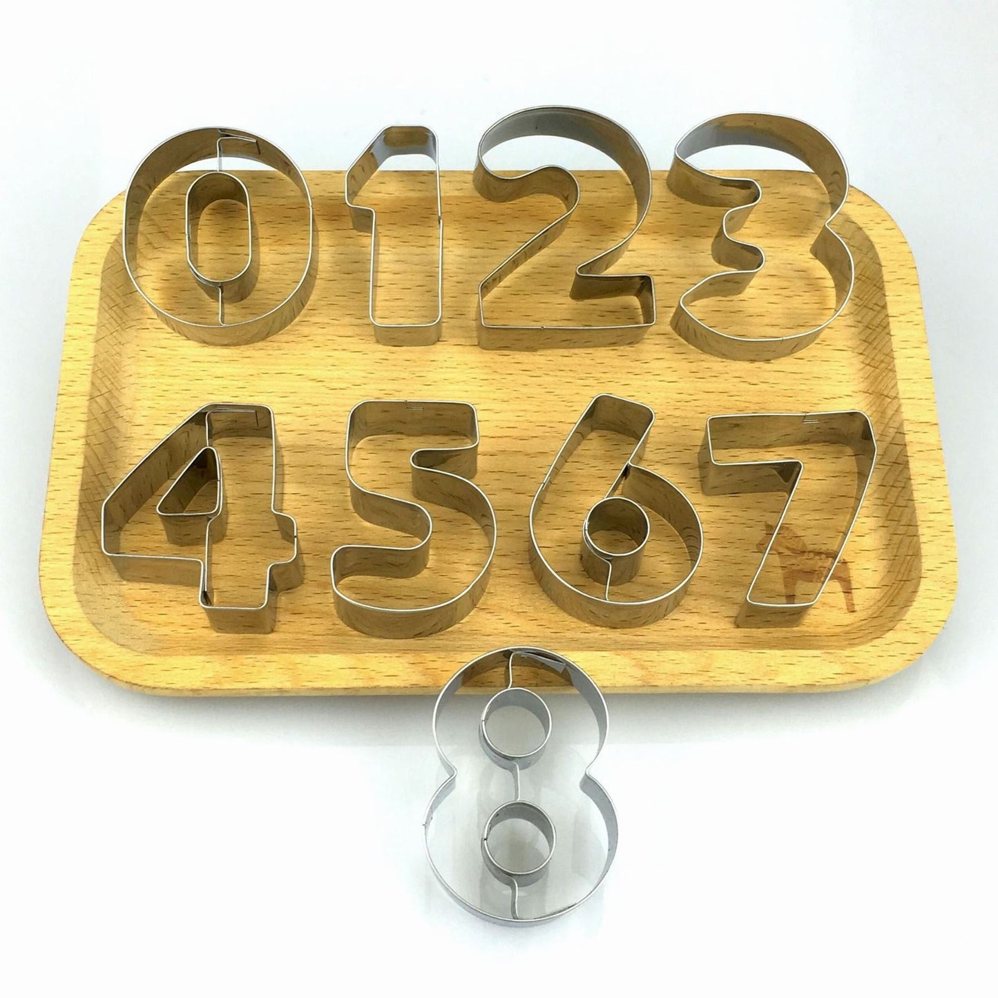 JWDX Biscuit Moulds Clearance, Numbers Cookie Cutters 2 Inches 9Pcs Jelly Fondant Cutter Set Stainless Large Number Cutter for Fondant Cake Fruit Vegetables or Dough Stainless As shown