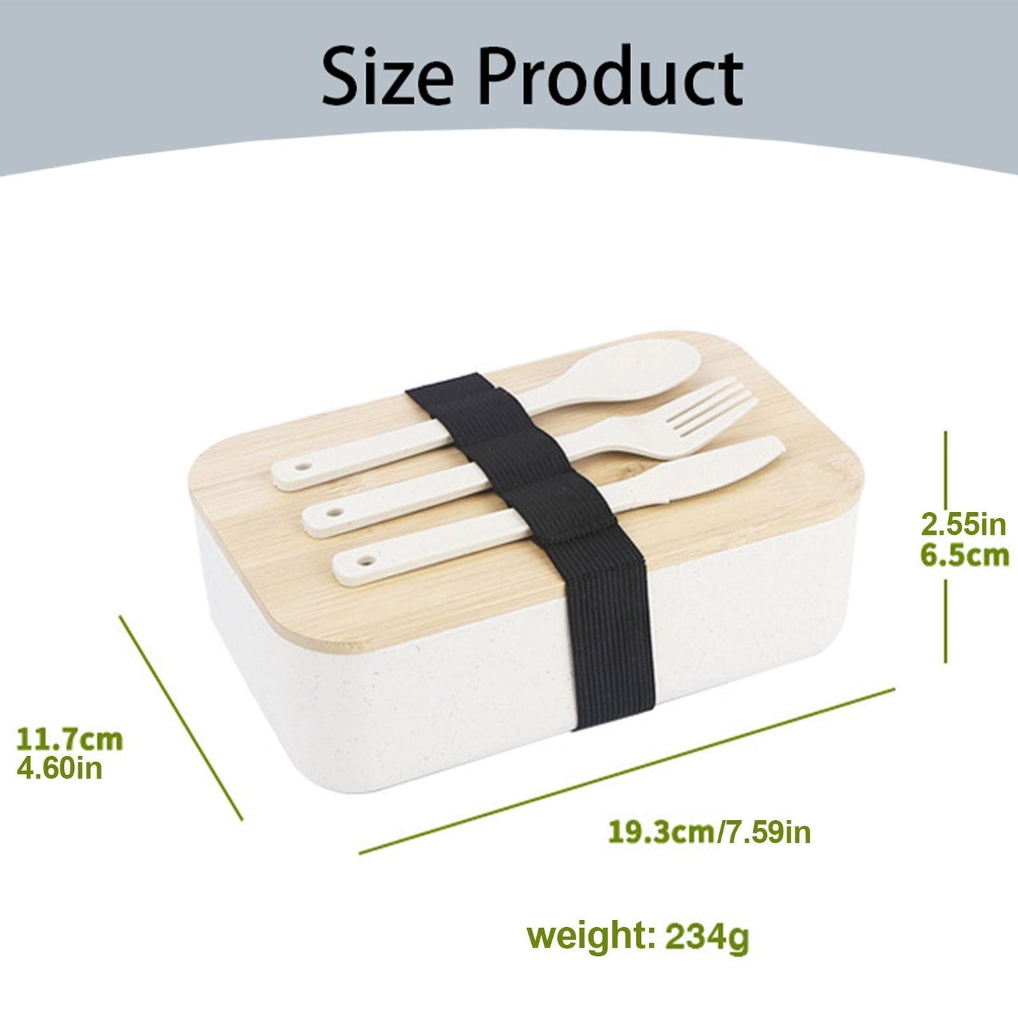 JWDX Tableware Clearance, Box Lunch Box Japanese 2 Layer Food Container with Cutlery Spoon and Fork Divided Salad Box for Men and Women BG2