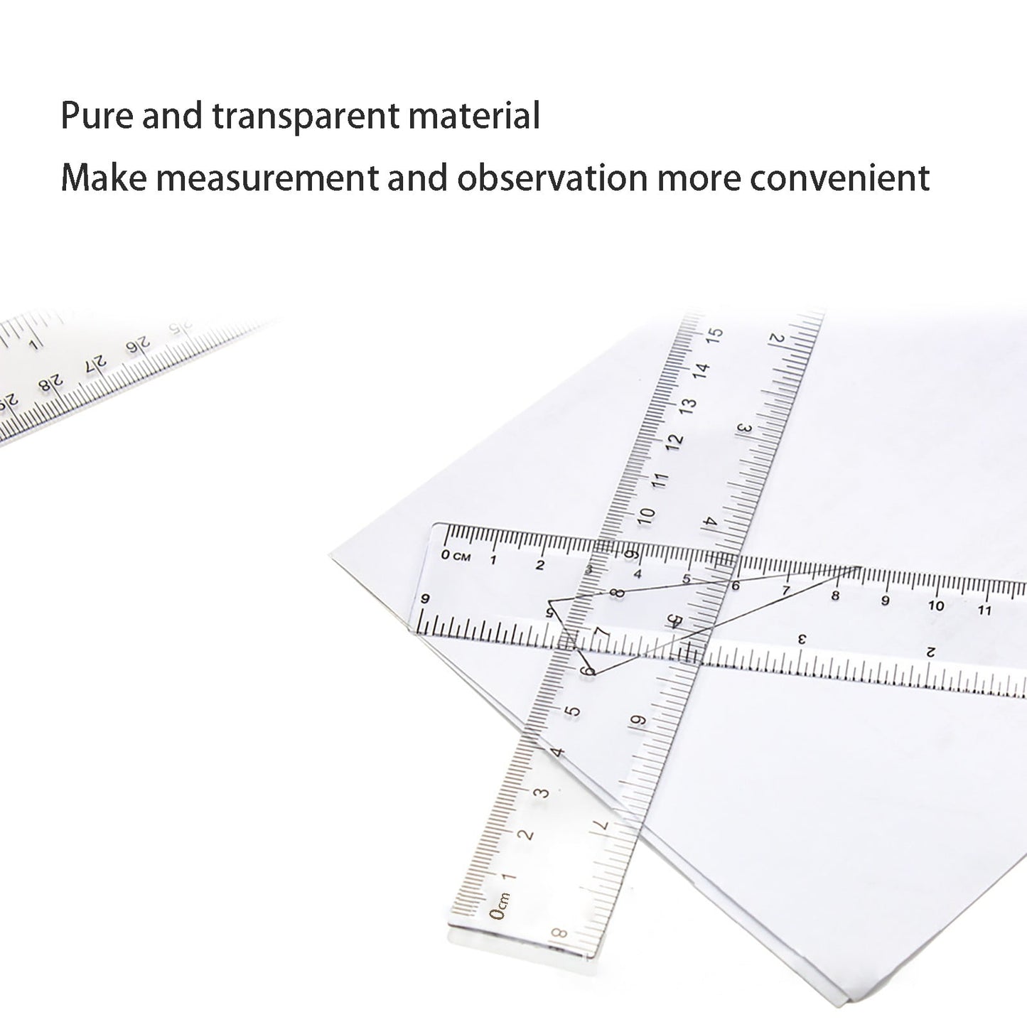 Back to College Yxwen Centimeter Inch Scale Ruler. Plastic Ruler Small Ruler for Measuring Suitable for Schools and Suitable for Artists Designers and Students Etc White One Size AA