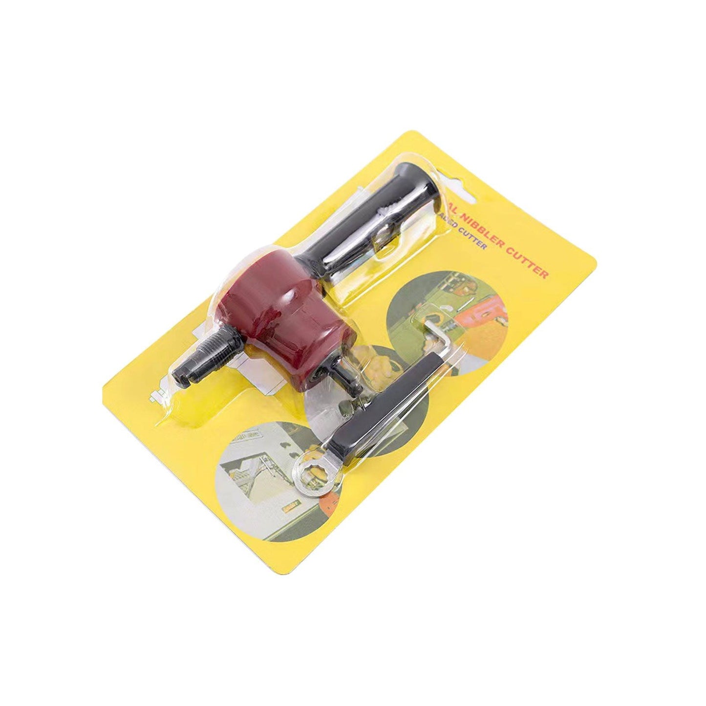 Metal Sheet Biting Machine 160A-Red Card-Mounted Nylon Model JWDX, 1 Sheet Metal Biting Machine Set Metal Sheet Nibbler Cutter Double Head Metal Sheet Cutter Hole Drill Attachment Paperboard Package One Size RD1