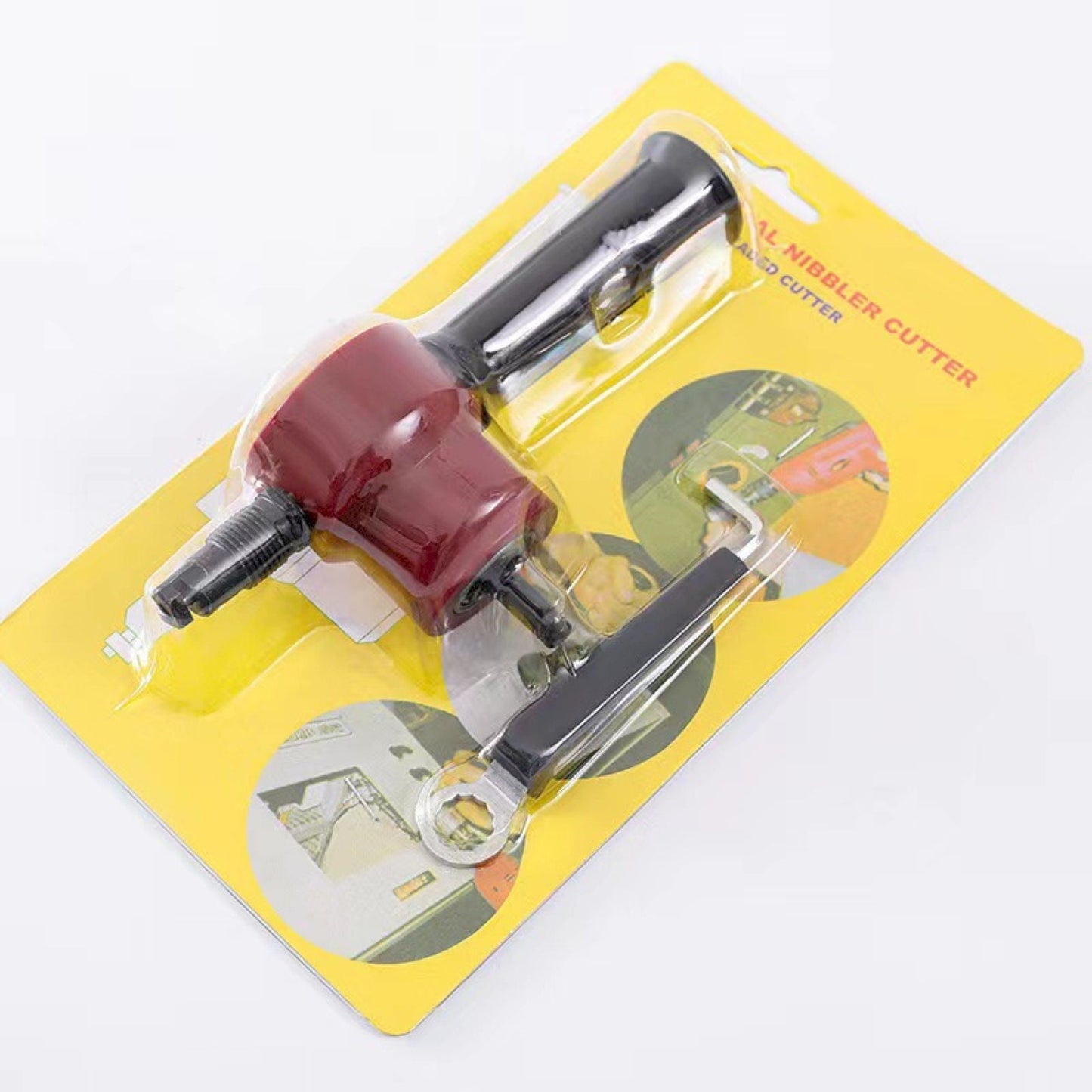 Metal Sheet Biting Machine 160A-Red Card-Mounted Nylon Model JWDX, 1 Sheet Metal Biting Machine Set Metal Sheet Nibbler Cutter Double Head Metal Sheet Cutter Hole Drill Attachment Paperboard Package One Size RD1