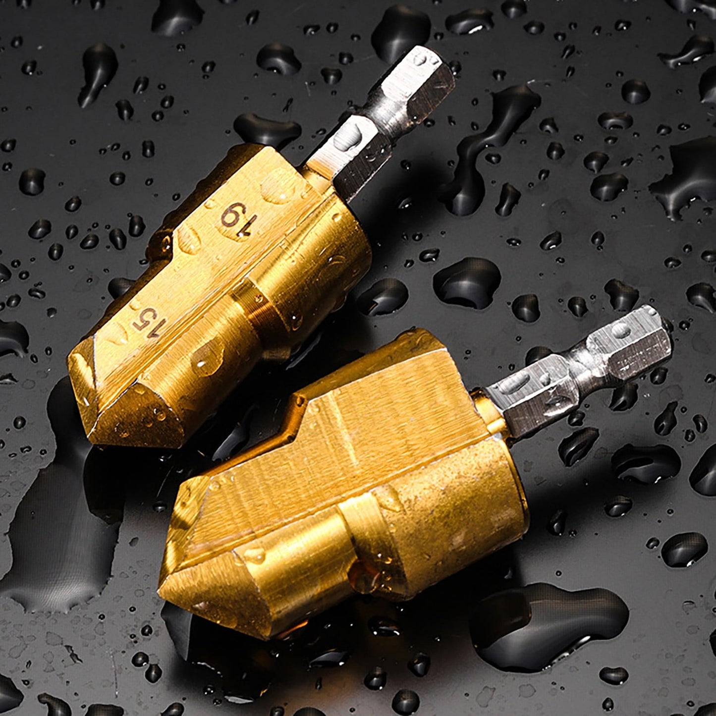 Combination Drilling Tap and Tap Drill Bit Set C JWDX, Combination Drill Tap & Tap Bit Set Screw Tapping Bit Tool for Drilling Tapping Countersinking Pipe Repair 7*4*4 C