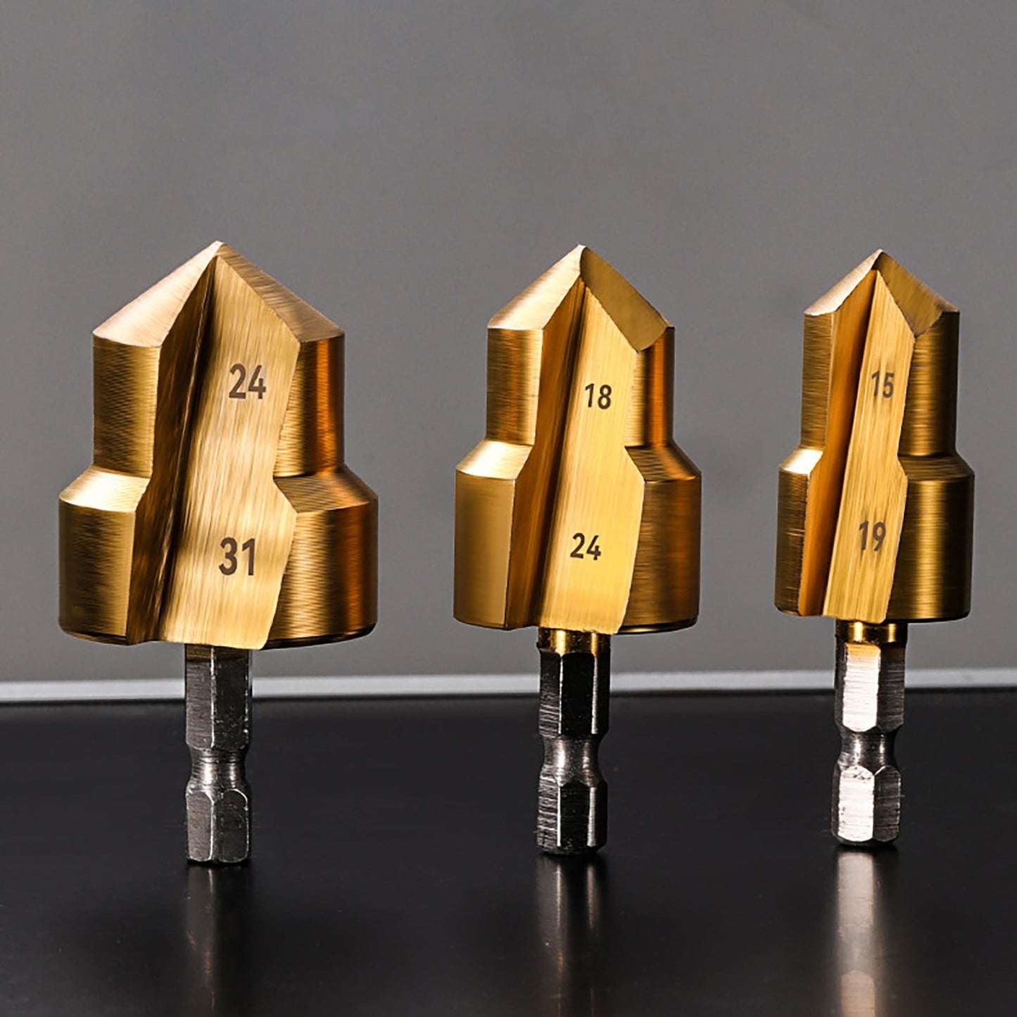 Combination Drilling Tap and Tap Drill Bit Set C JWDX, Combination Drill Tap & Tap Bit Set Screw Tapping Bit Tool for Drilling Tapping Countersinking Pipe Repair 7*4*4 E