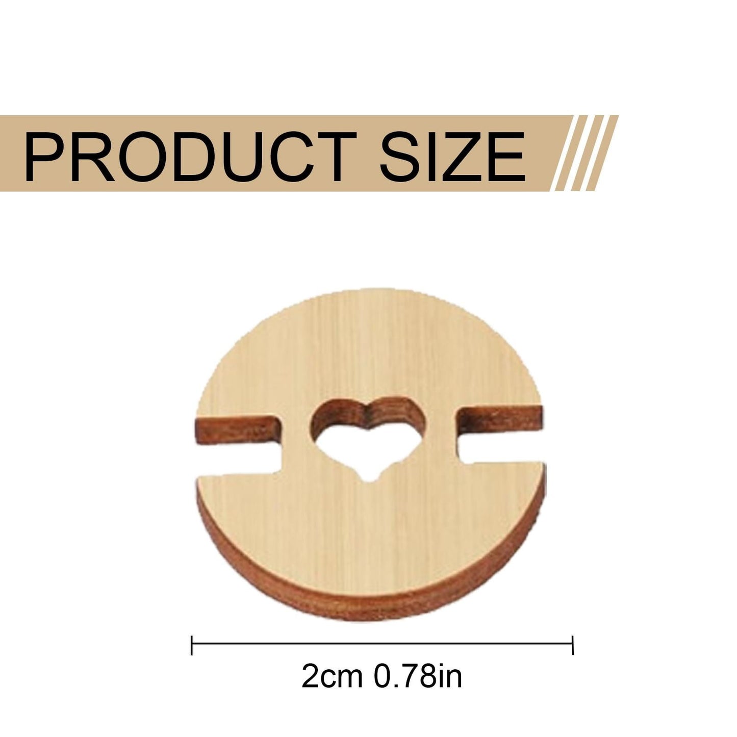 JWDX, 50/60/100 Buttons 50/60/100 Pcs Buttons for Hats Wooden Handmade Buttons Removable Love Button Crafts Faux Fastener Holder Sewing Clothing Accessories for Knitting Crochet One Size AA