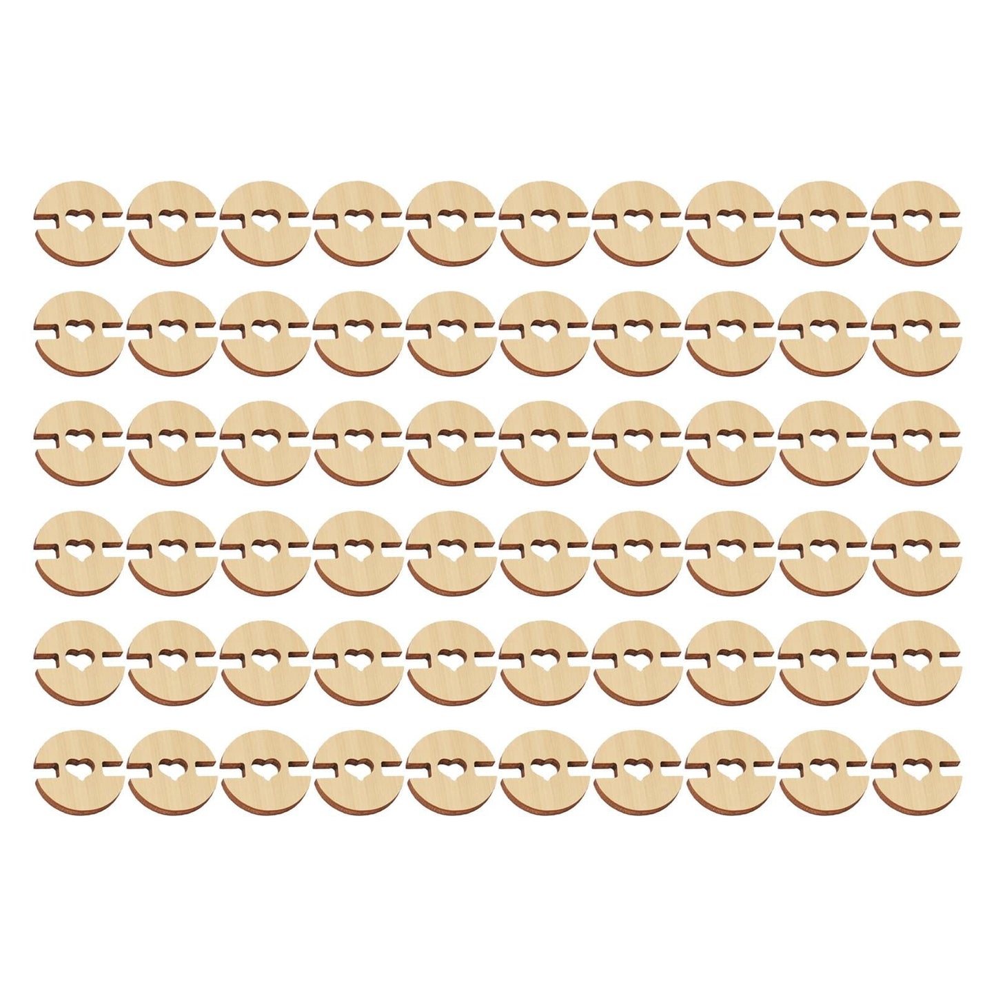 JWDX, 50/60/100 Buttons 50/60/100 Pcs Buttons for Hats Wooden Handmade Buttons Removable Love Button Crafts Faux Fastener Holder Sewing Clothing Accessories for Knitting Crochet One Size BA