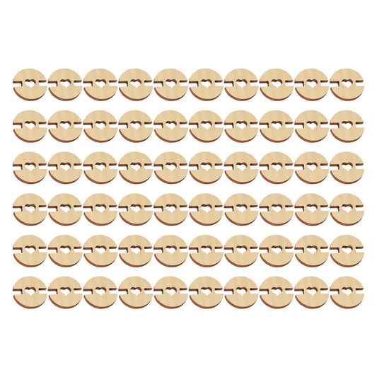 JWDX, 50/60/100 Buttons 50/60/100 Pcs Buttons for Hats Wooden Handmade Buttons Removable Love Button Crafts Faux Fastener Holder Sewing Clothing Accessories for Knitting Crochet One Size BA