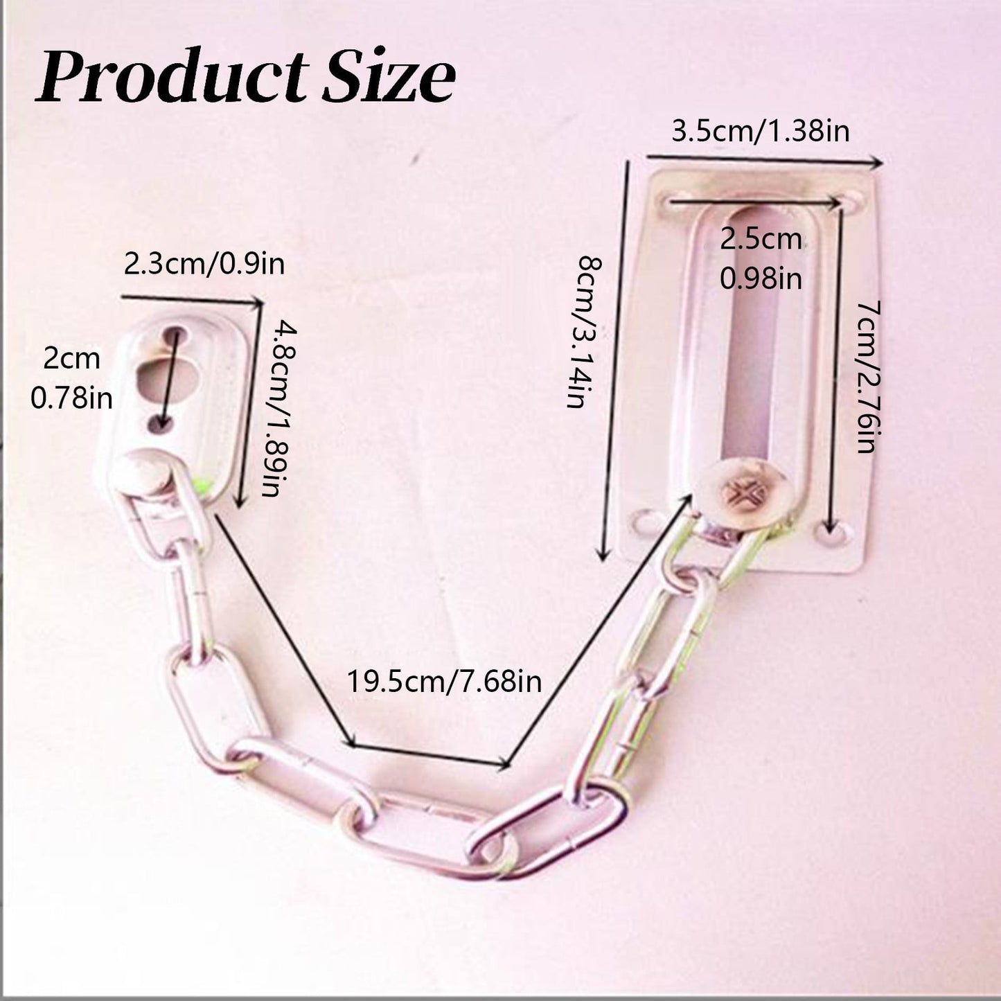 Anti-Theft Door Chain JWDX, 1 Anti-Hotlink Door Chain Lock Stainless Chain Guard Heavy Duty Door One Size Silver