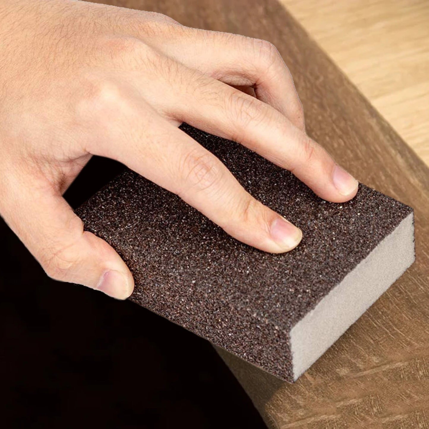 Woodworking Furniture Sponge Sand Block 60-80# JWDX, 1*Sponge Sand Block Sanding Sponge Sanding Assortment Washable and Reusable Sanding Polishing Sponge Wear Ultrafine Furniture Use One Size A