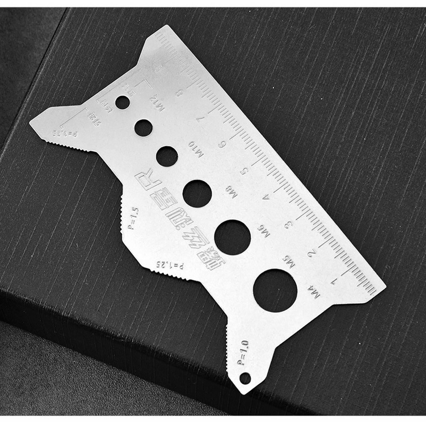 Screw Measuring Tape JWDX, 1 Measuring Ruler Precisions Screw Gauges Accurate Measurement Tool Screw Measuring Card Portable Screw Size Measuring for 4Mm/5Mm One Size Silver