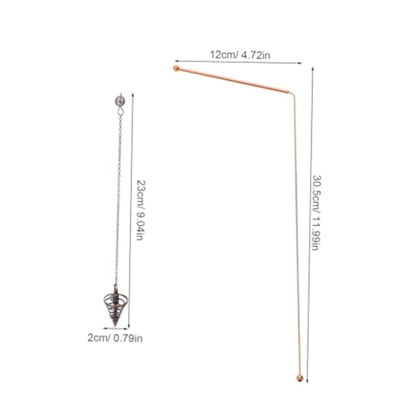 Metal Detector Wand JWDX, 1 Pair of Probe Rods High Precision Pure Copper xunlong Ruler Detection Rod Telescopic Antenna Energy Locator Double Supported Water Detection Artifact One Size Yellow
