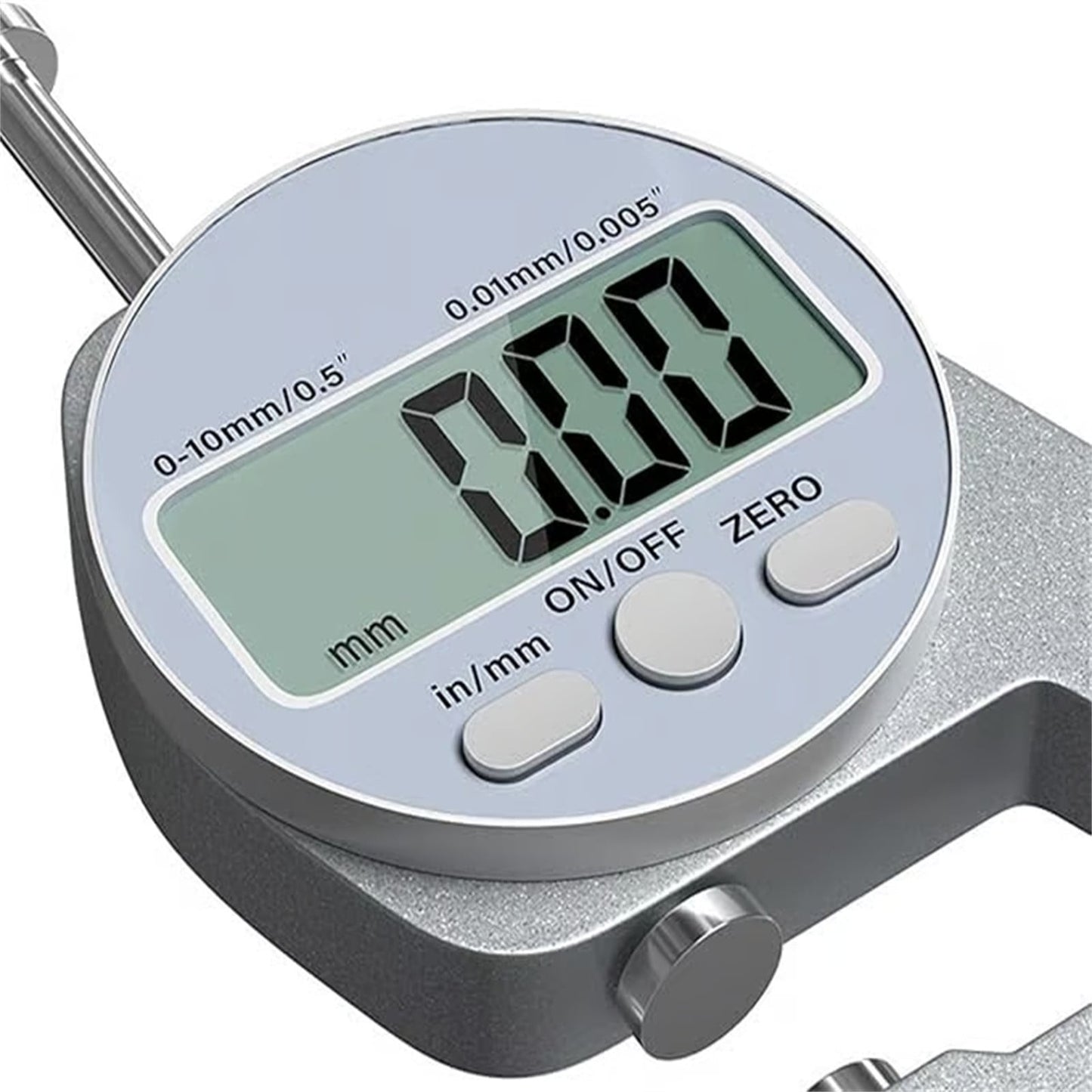 Thickness Meter Precision Digital Thickness Gauge High Precision Electronic Micrometer (Flat Head 0-10Mm) JWDX, Precisions Digital Thickness Gauges High Accuracy Electronic Micrometers With（0 10Mm） One Size Silver