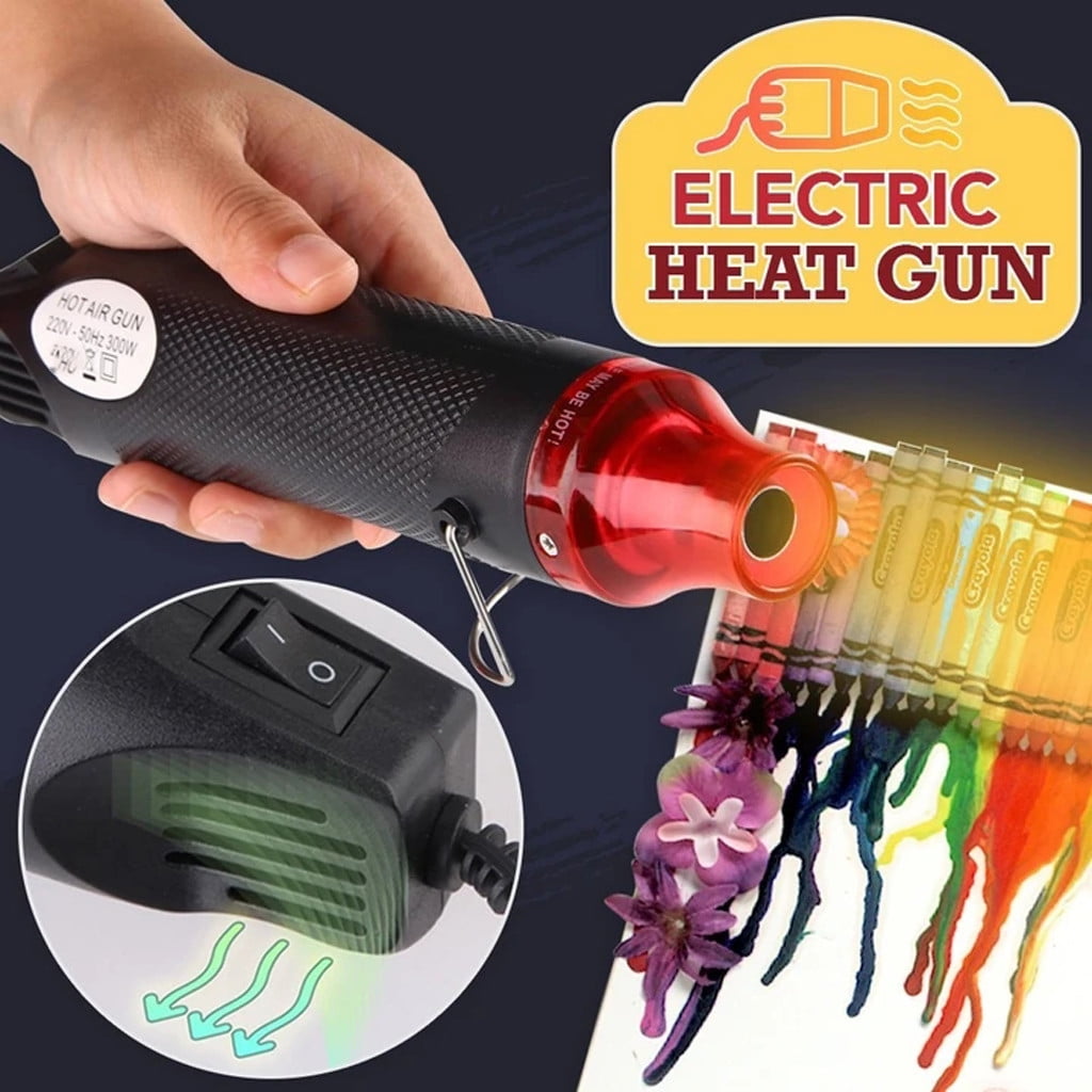 Multifunctional Hot Air Gun 220V Hot Air Gun Black - Flat Plug 1 × Heat Gun Paint Heat Shrink Wrap Tool Tool Crafts Diy Drying Embossing Tools & Home Improvement JWDX One Size Black