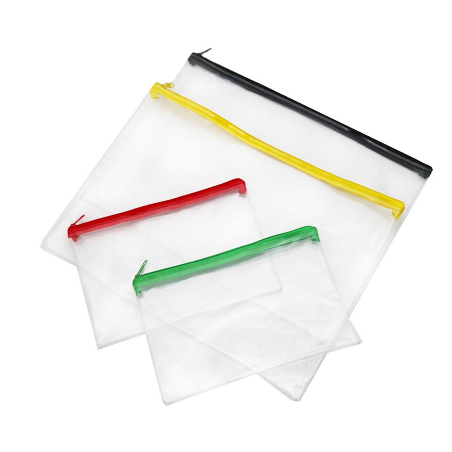 Transparent Pencil Case Zipper Bag Green 1 Transparent Pencil Case Zipper Bag Clear Pencil Case With Zipper Transparent Pvc For Schǒ-ǒI Exams Home And Travel JWDX One Size Green