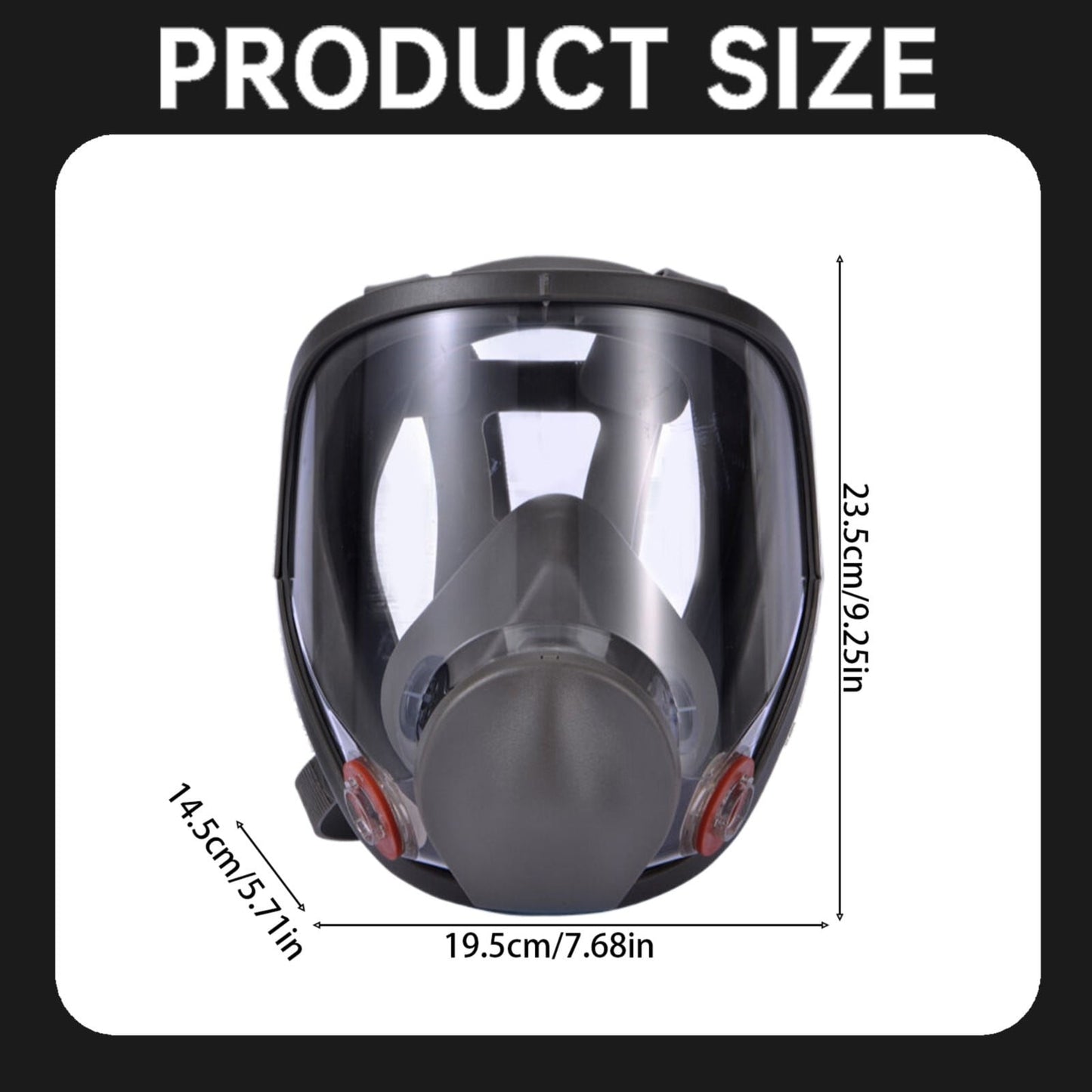 Large Field of View Dust Protection Gas Mask Jwdx Full Facepiece Reusable Respirator 6800 Niosh Large Lens Ansi High Impact Silicone Seal Four Point Harness Comfortable Fit Painting Dust L Brown