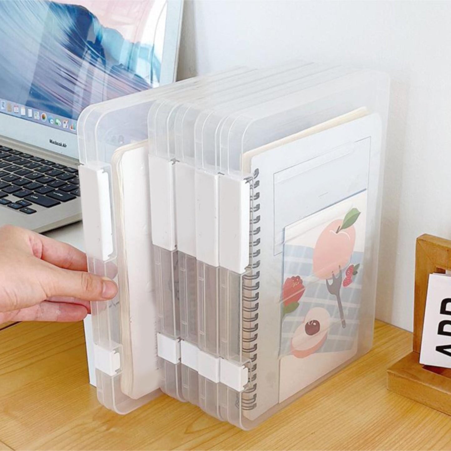 File Storage Box Transparent Small Jwdx Transparent File Box Storage Box Portable Supplies Holder for Documents and Paper Protectors Portable File Box One Size CL2