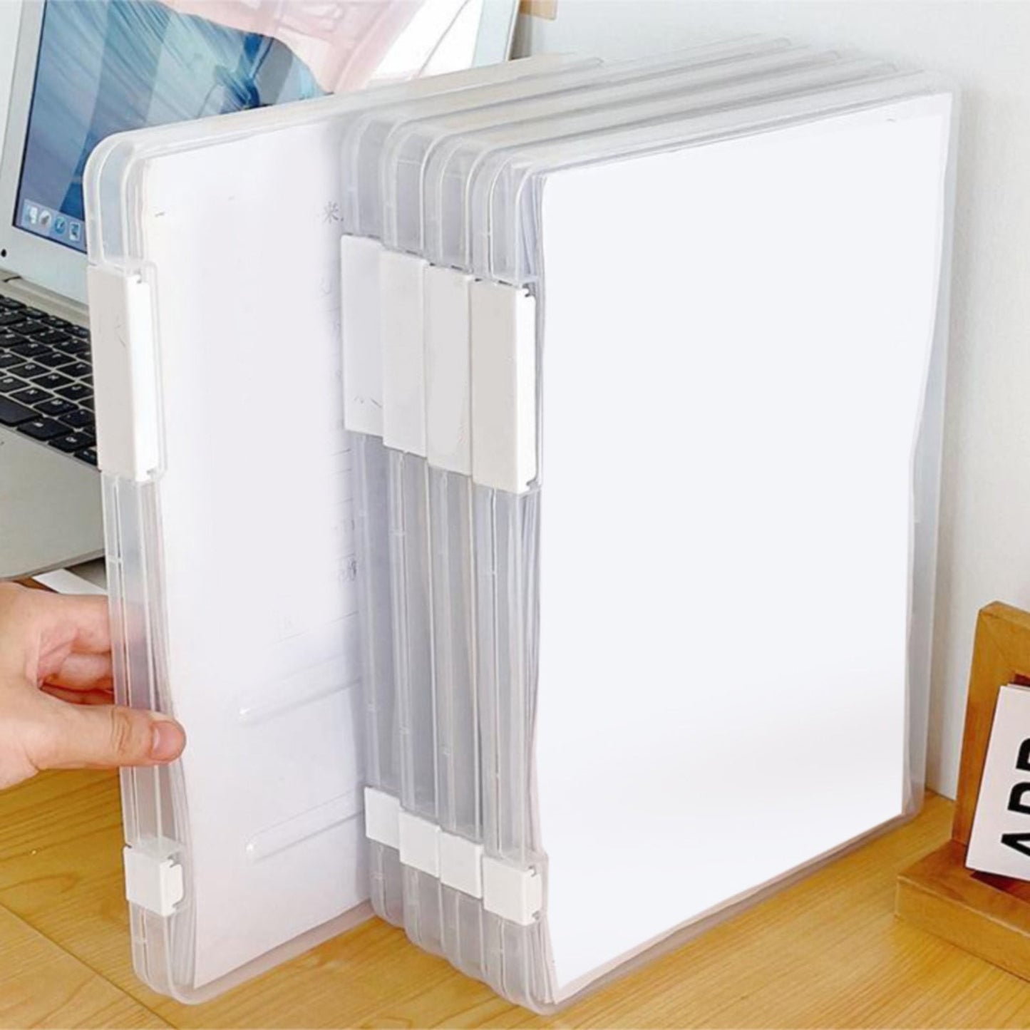 File Storage Box Transparent Small Jwdx Transparent File Box Storage Box Portable Supplies Holder for Documents and Paper Protectors Portable File Box One Size CL2