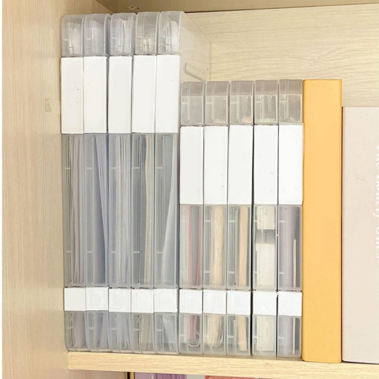 File Storage Box Transparent Small Jwdx Transparent File Box Storage Box Portable Supplies Holder for Documents and Paper Protectors Portable File Box One Size CL2