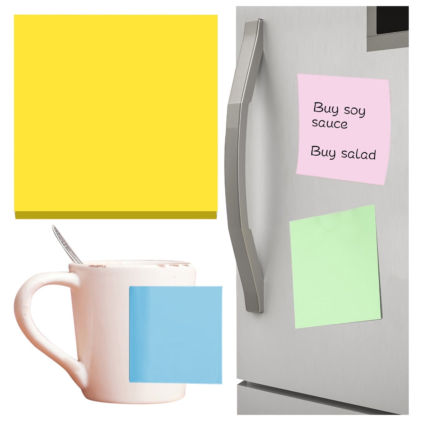 3X3 Removable Super Sticky Notes Blue Jwdx Sticky Notes 3*3 Feet Tearable and Super Sticky Notes, Bright Colors 100 Sheets One Size Blue
