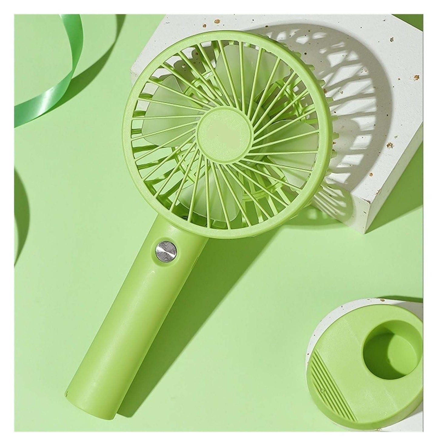 Mini Handheld Fan (White) Jwdx Portable Fan Powerful Handheld Fan Cute Design 3 Speed Personal Small Desk Fan with Base Lightweight Makeup Usb Rechargeable Fan for Stylish Travel Indoor Outdoo One Size C