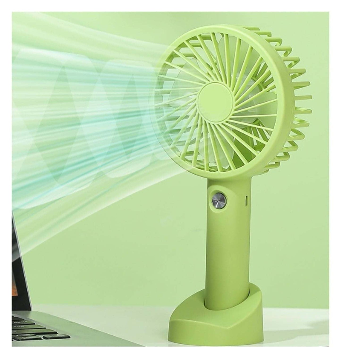 Mini Handheld Fan (White) Jwdx Portable Fan Powerful Handheld Fan Cute Design 3 Speed Personal Small Desk Fan with Base Lightweight Makeup Usb Rechargeable Fan for Stylish Travel Indoor Outdoo One Size Yellow