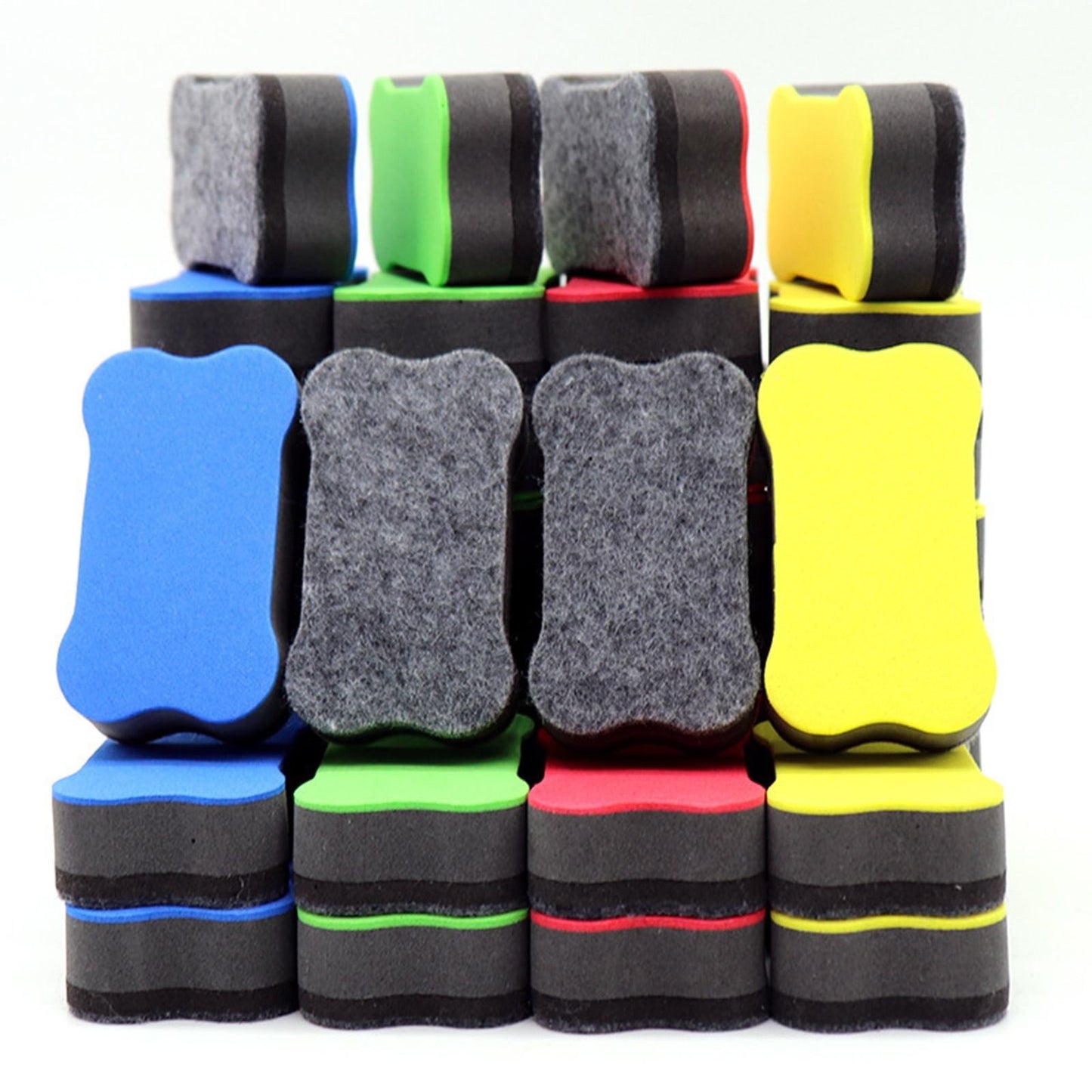 Magnetic Blackboard Eraser Green Jwdx Whiteboard Dry Eraser Eraser Bone Shape Suitable for Scho-ǒls Homes and Red Yellow Blue and One Size Green
