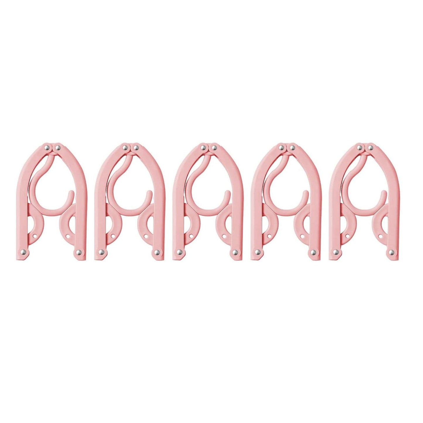 Folding Clothes Hanger Pink 5Pcs Jwdx Travel Foldable Hangers Update Portable Plastic Hanger Travel Accessories Must Haves Clothes Drying Rack Folding Hanger for Traveling Camping Flying Rv One Size Green