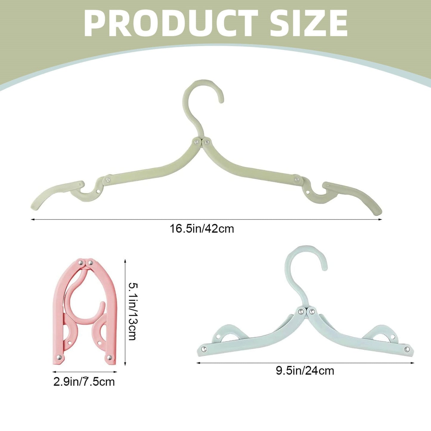 Folding Clothes Hanger Pink 5Pcs Jwdx Travel Foldable Hangers Update Portable Plastic Hanger Travel Accessories Must Haves Clothes Drying Rack Folding Hanger for Traveling Camping Flying Rv One Size Green