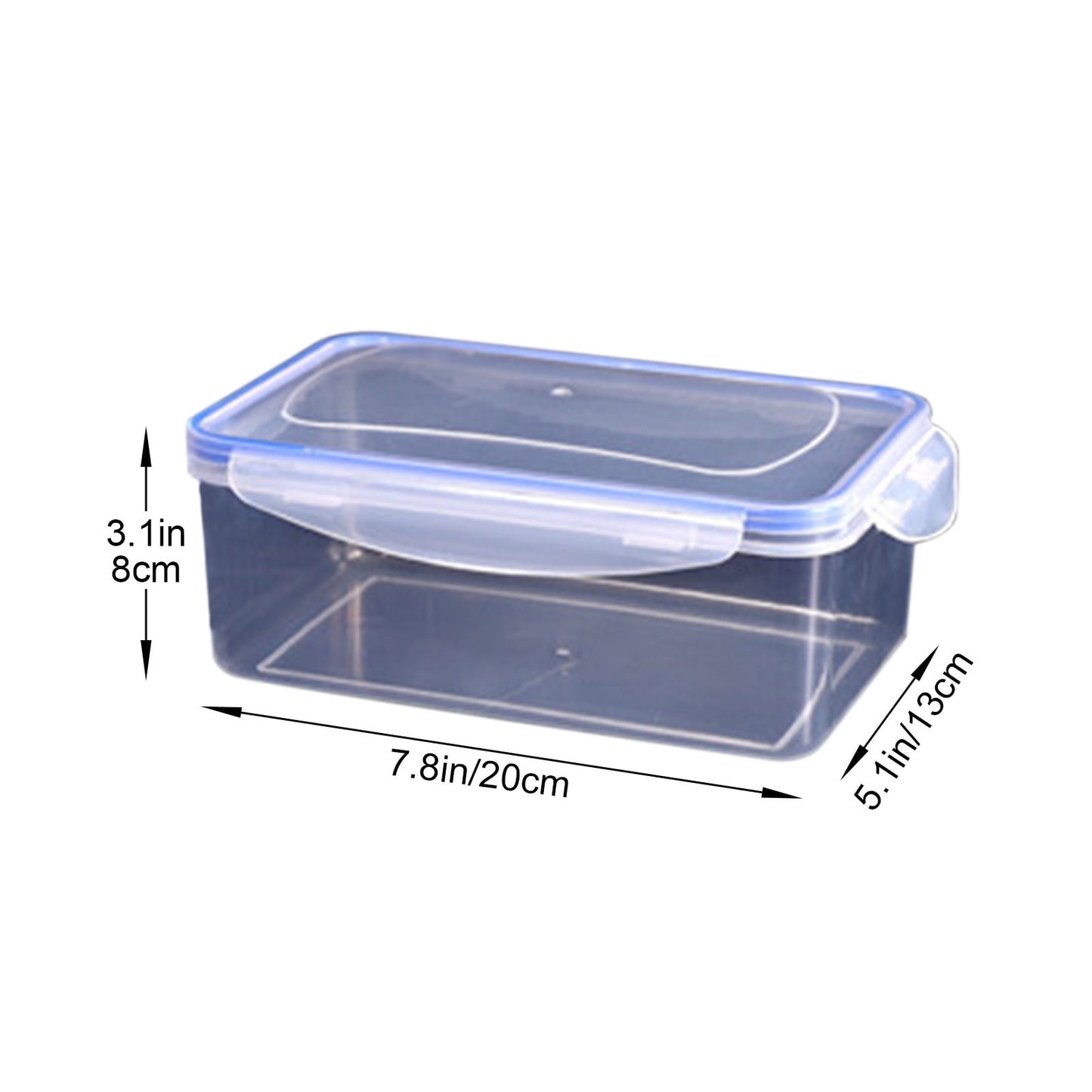 Grrvtrz ,Kitchen Refrigerator Rectangular Food Container Microwave Heat Plastic Lunch Box Food Lunch Box Fruit Storage Sealed Box,Lunch Box，Bento Box C
