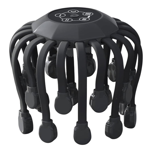 Grrvtrz Head Massagers Scalp Massagers Motorized Scalp Massagers with 20 Individual Massage Nodes 5 Modes and 360 Degrees Of Adjustable Massage.,Home Essentials,Home Appliances Black