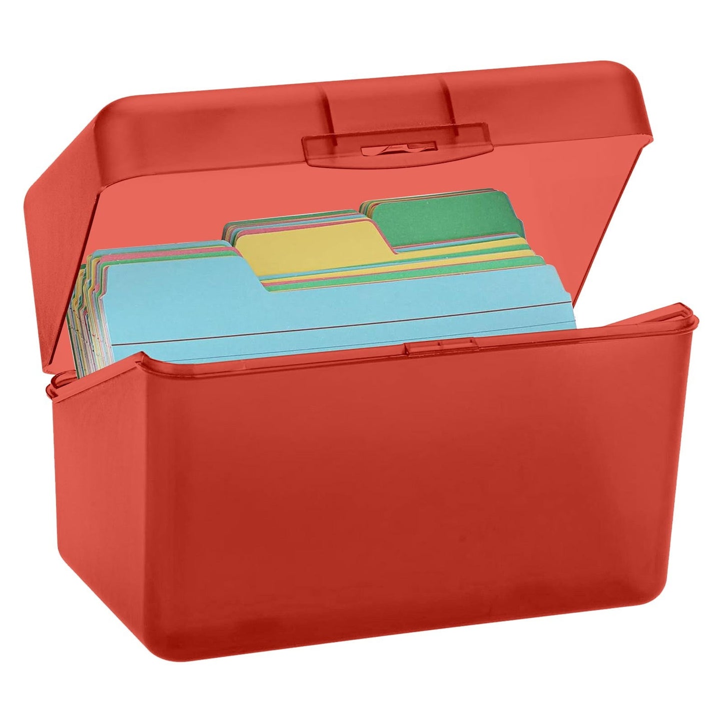 JWDX Hot Clearance! Index Card Holder Index Card Box Notecard Box Flash Card Holder Index Organizer, Storage Box*1 Yellow Desktop storage box Blue