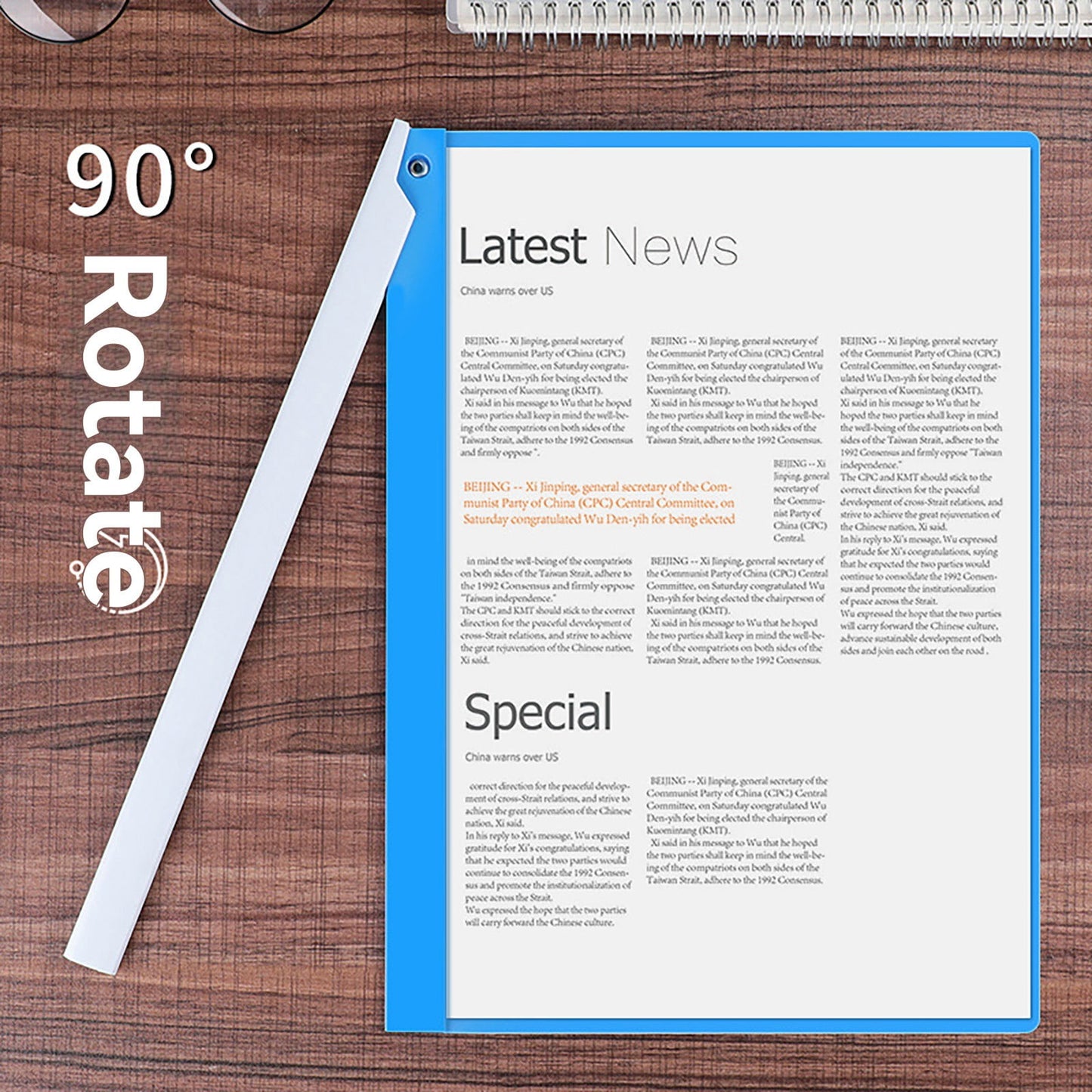 JWDX Hot Clearance! 1 Pack A4 Clear Front Report Covers Plastic Presentation Folders Resume Portfolio Folder Paper Swivel Sliding Bar File Folder for Presentation Document, Folder*1 Blue Folder Green