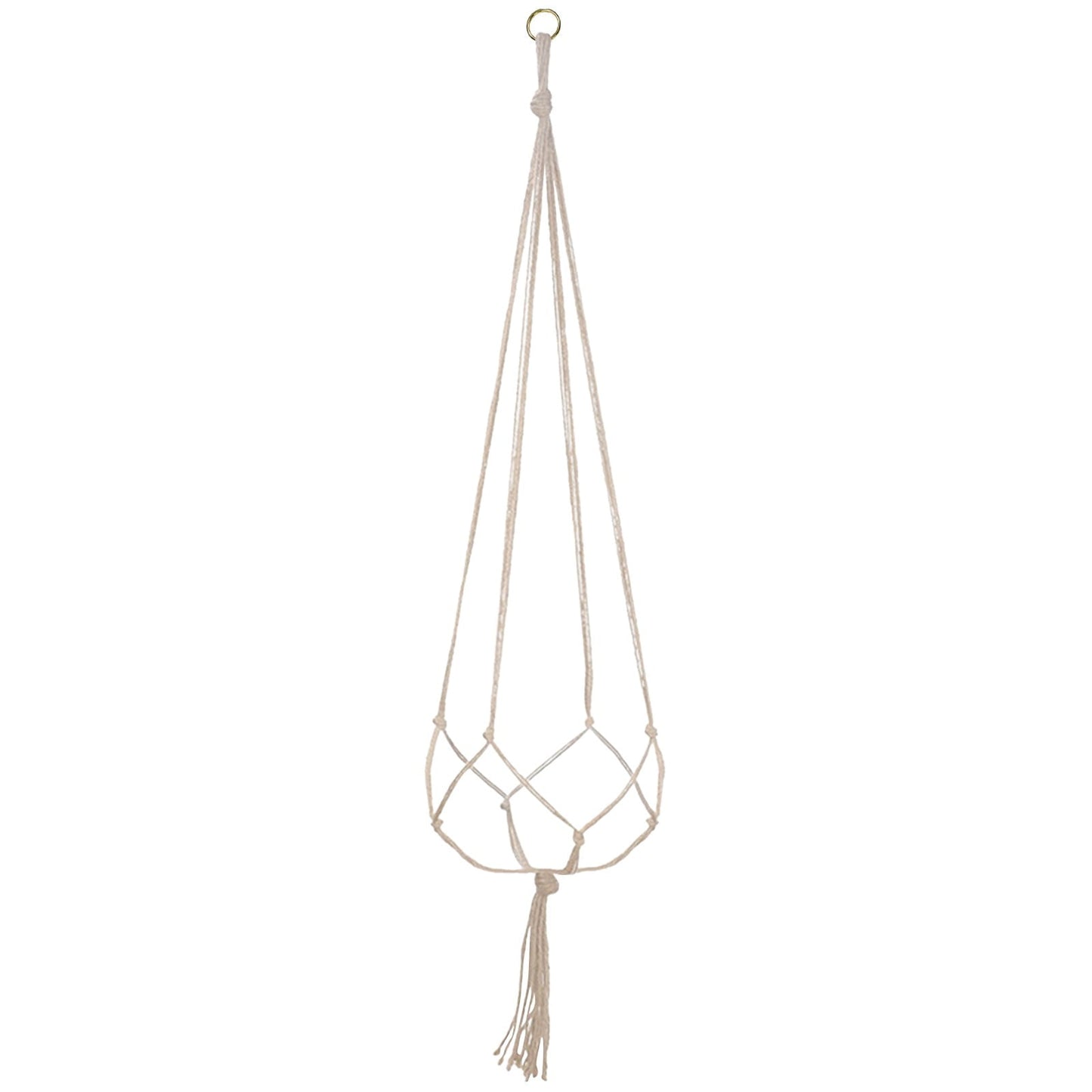 LGCASL Plant Hanger Flower Pot Plant Holder for Indoor Outdoor Decorations,Indoor Hanging Planter Holder, Hanging Baskets for Plant, 1X Hanging Basket Net Bag Plant Hangers Brown