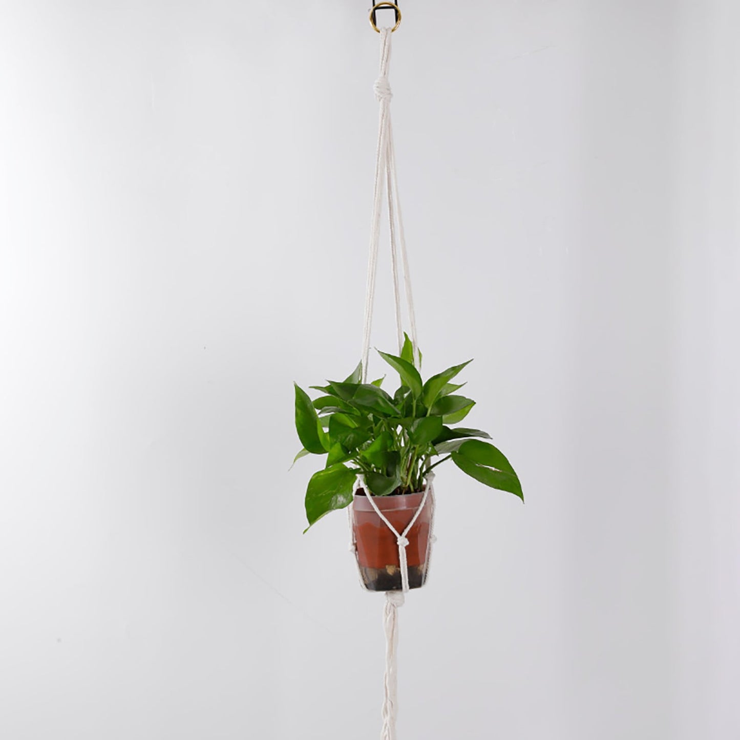 LGCASL Plant Hanger Flower Pot Plant Holder for Indoor Outdoor Decorations,Indoor Hanging Planter Holder, Hanging Baskets for Plant, 1X Hanging Basket Net Bag Plant Hangers Brown