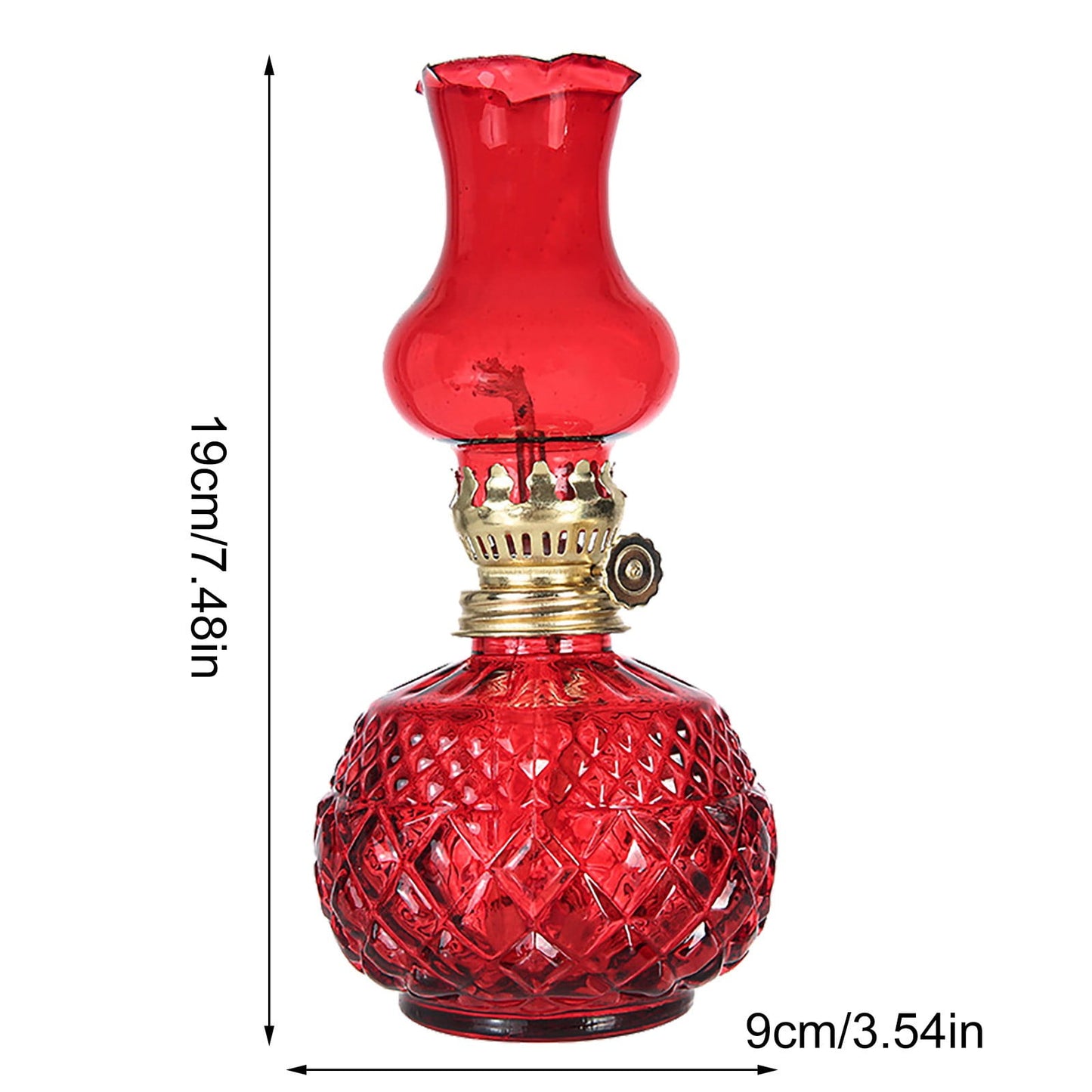 LGCASL Glass Kerosene Indoor Retro Classic Burning Lights Oil Lamp for Home Bedroom Table Decorations Emergency Use, 1*Glass Lamp Glazed Lamp, Clear One Size Glazed lamp, clear