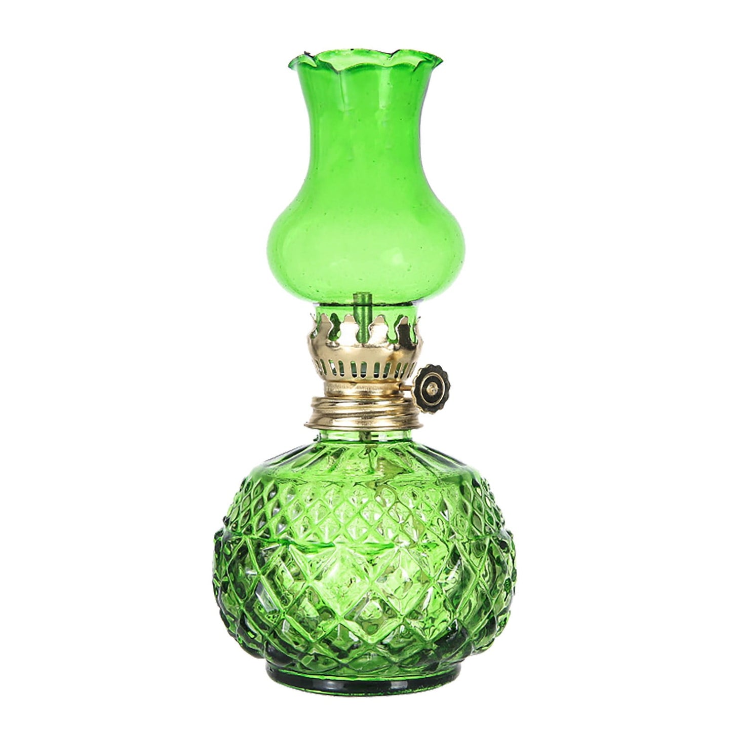 LGCASL Glass Kerosene Indoor Retro Classic Burning Lights Oil Lamp for Home Bedroom Table Decorations Emergency Use, 1*Glass Lamp Glazed Lamp, Clear One Size Glazed lamp, clear