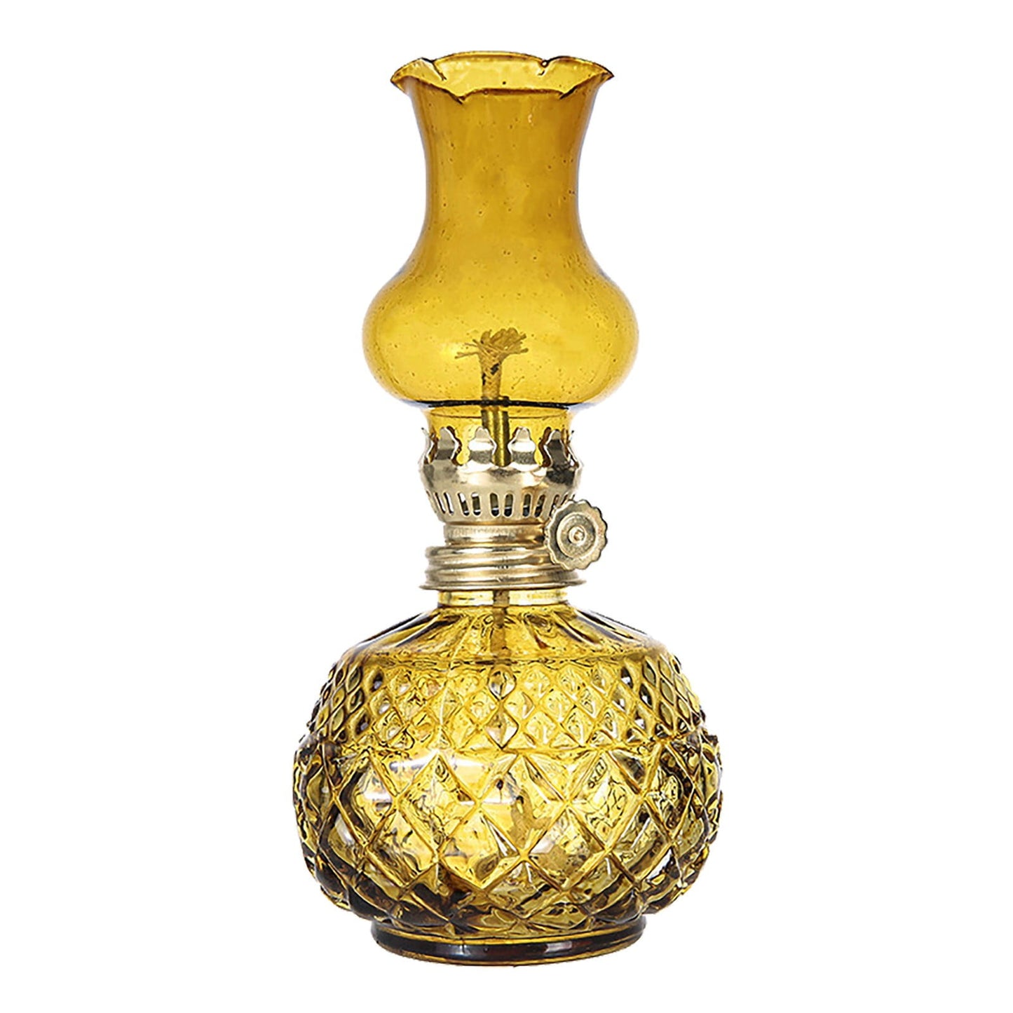 LGCASL Glass Kerosene Indoor Retro Classic Burning Lights Oil Lamp for Home Bedroom Table Decorations Emergency Use, 1*Glass Lamp Glazed Lamp, Clear One Size Glazed lamp, clear
