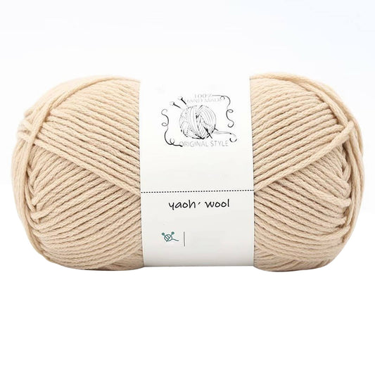 LGCASL Hand-Knitted Yarn #2 Pure White , 1Pc100G Hand Woven Cotton Yarn Soft Crochet Yarn for Hand Knitting Warm Sweater Sofa Cushion Scarf Diy camel-colored