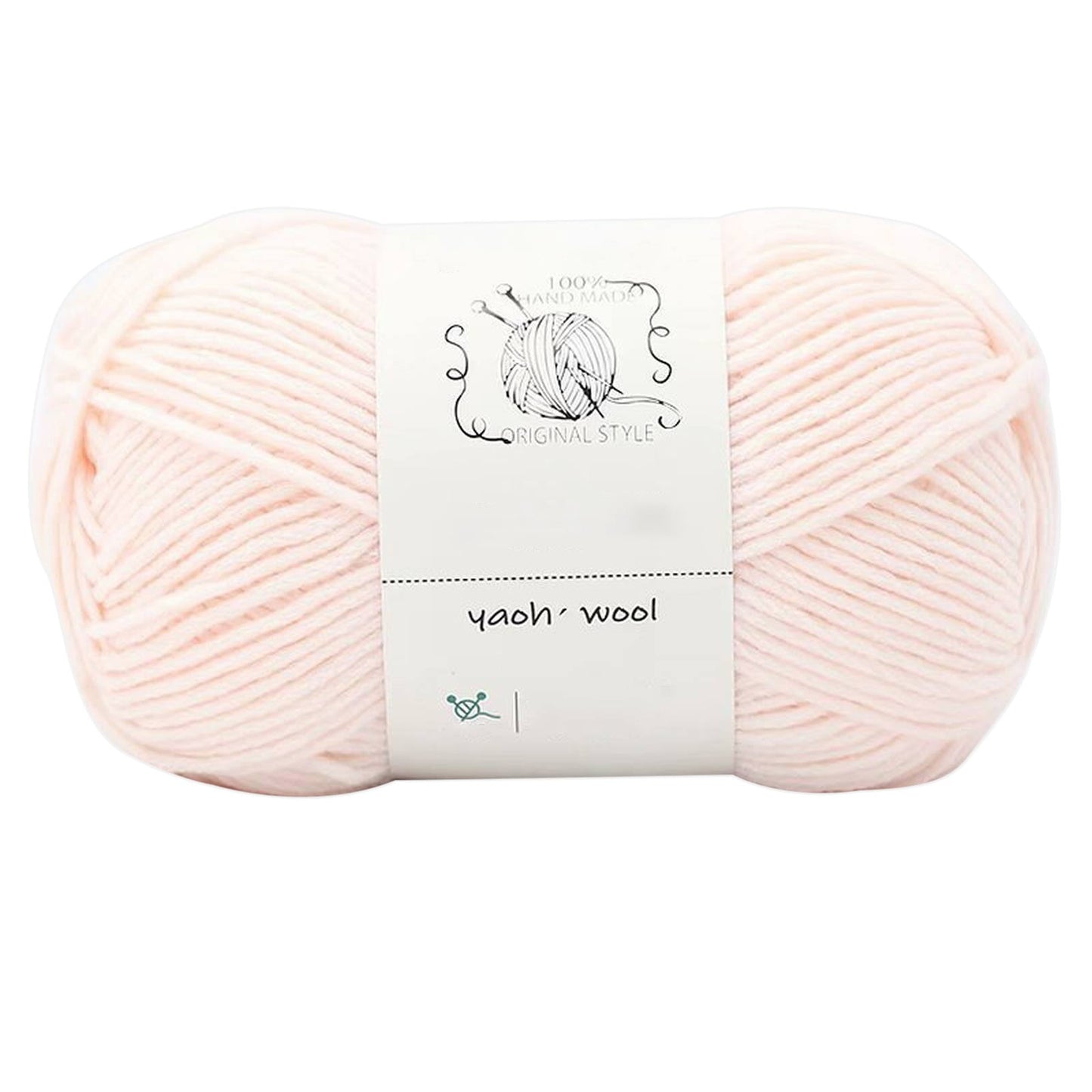 LGCASL Hand-Knitted Yarn #2 Pure White , 1Pc100G Hand Woven Cotton Yarn Soft Crochet Yarn for Hand Knitting Warm Sweater Sofa Cushion Scarf Diy cherry pink