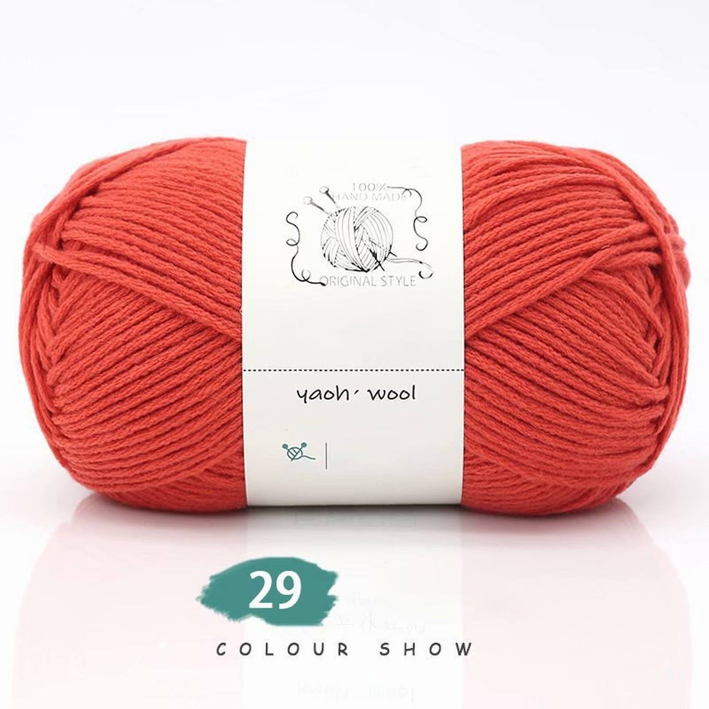 LGCASL Hand-Knitted Yarn #2 Pure White , 1Pc100G Hand Woven Cotton Yarn Soft Crochet Yarn for Hand Knitting Warm Sweater Sofa Cushion Scarf Diy coral fleece