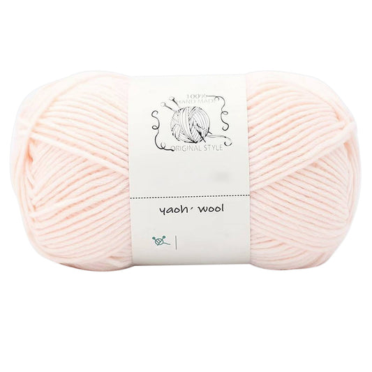LGCASL Hand-Knitted Yarn #2 Pure White , 1Pc100G Hand Woven Cotton Yarn Soft Crochet Yarn for Hand Knitting Warm Sweater Sofa Cushion Scarf Diy light pink