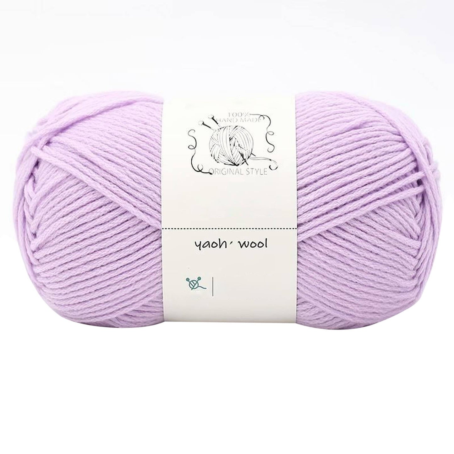 LGCASL Hand-Knitted Yarn #2 Pure White , 1Pc100G Hand Woven Cotton Yarn Soft Crochet Yarn for Hand Knitting Warm Sweater Sofa Cushion Scarf Diy lilac