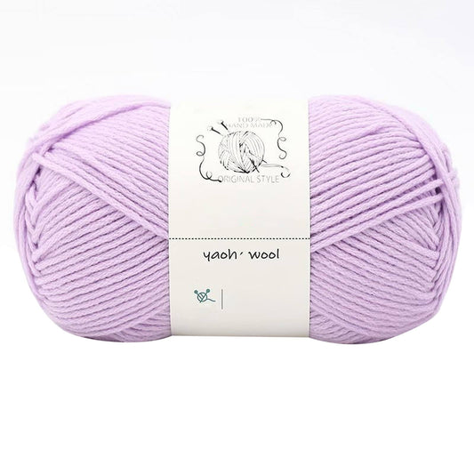 LGCASL Hand-Knitted Yarn #2 Pure White , 1Pc100G Hand Woven Cotton Yarn Soft Crochet Yarn for Hand Knitting Warm Sweater Sofa Cushion Scarf Diy lilac