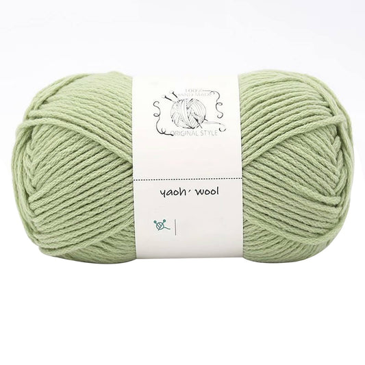 LGCASL Hand-Knitted Yarn #2 Pure White , 1Pc100G Hand Woven Cotton Yarn Soft Crochet Yarn for Hand Knitting Warm Sweater Sofa Cushion Scarf Diy red bean paste green