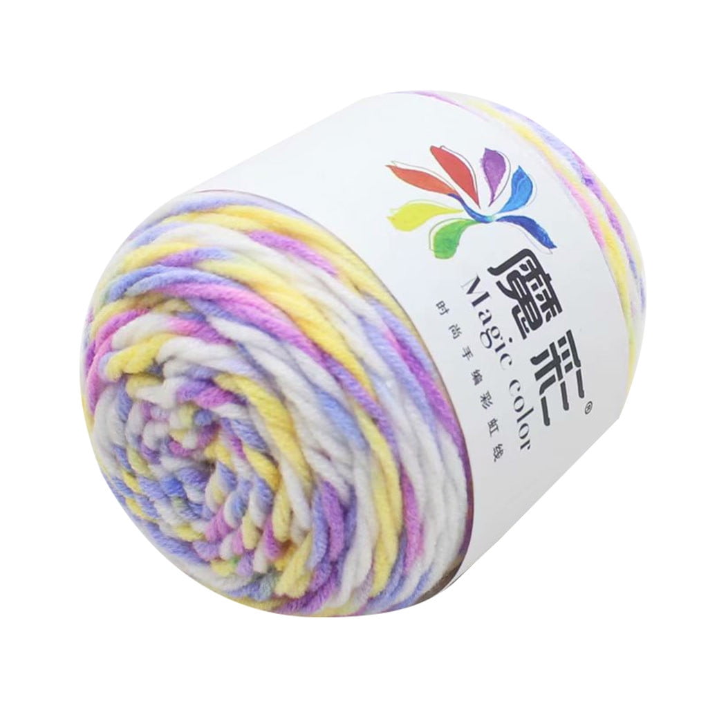 LGCASL Red and Pink Yarn, 5 Strands of Rainbow Cotton Crochet Diy Sweater Scarf Line Cotton Wool Thread No.17 Purple Music, Diy Colorful Yarn NO.15 Early Clouds